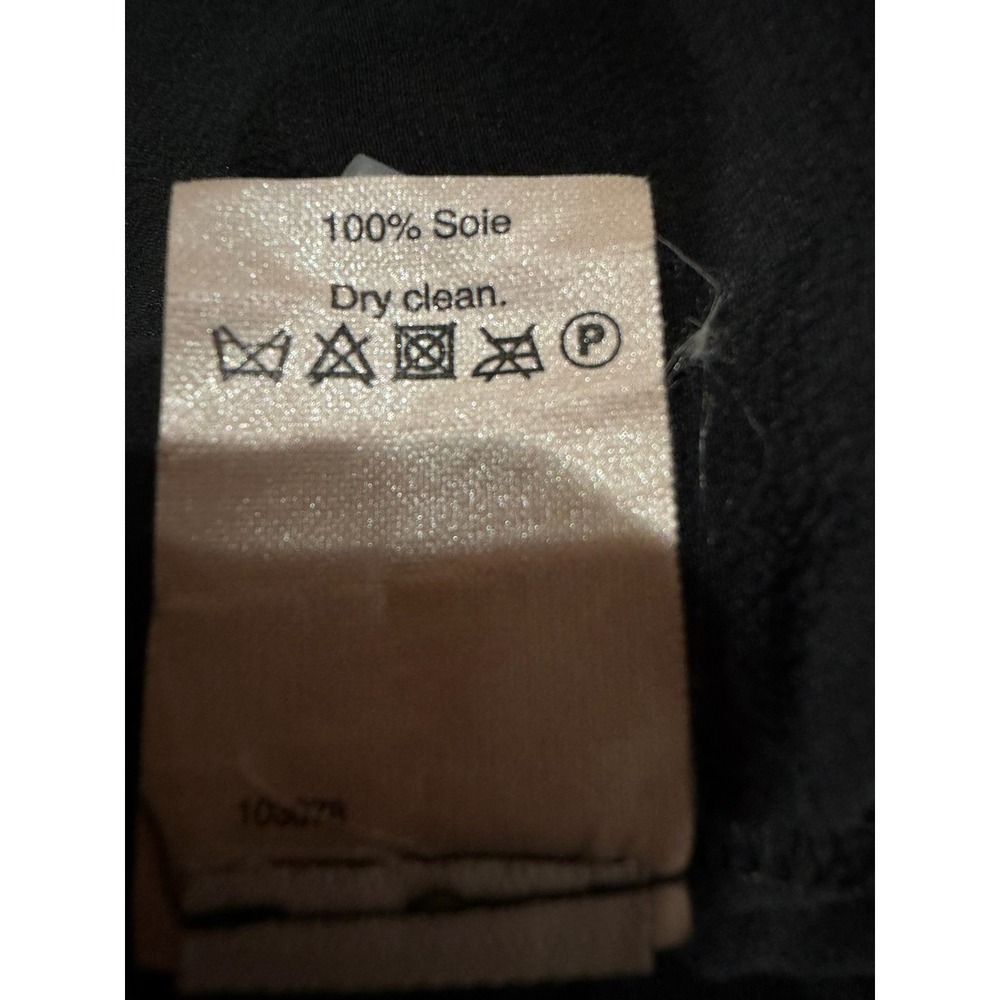 Madewell Black 100% Silk 3/4 Sleeve Back Zip Womens Top Blouse Size S - Picture 6 of 6